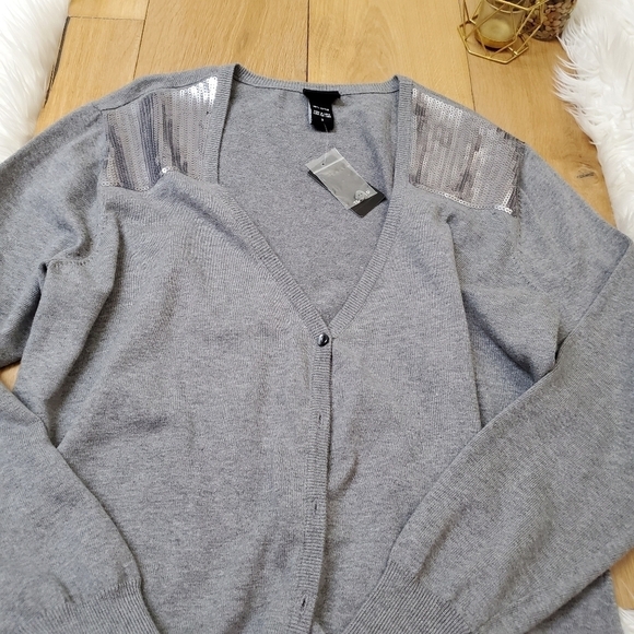 Torrid Gray Sequin Cardigan #936 - Picture 3 of 5